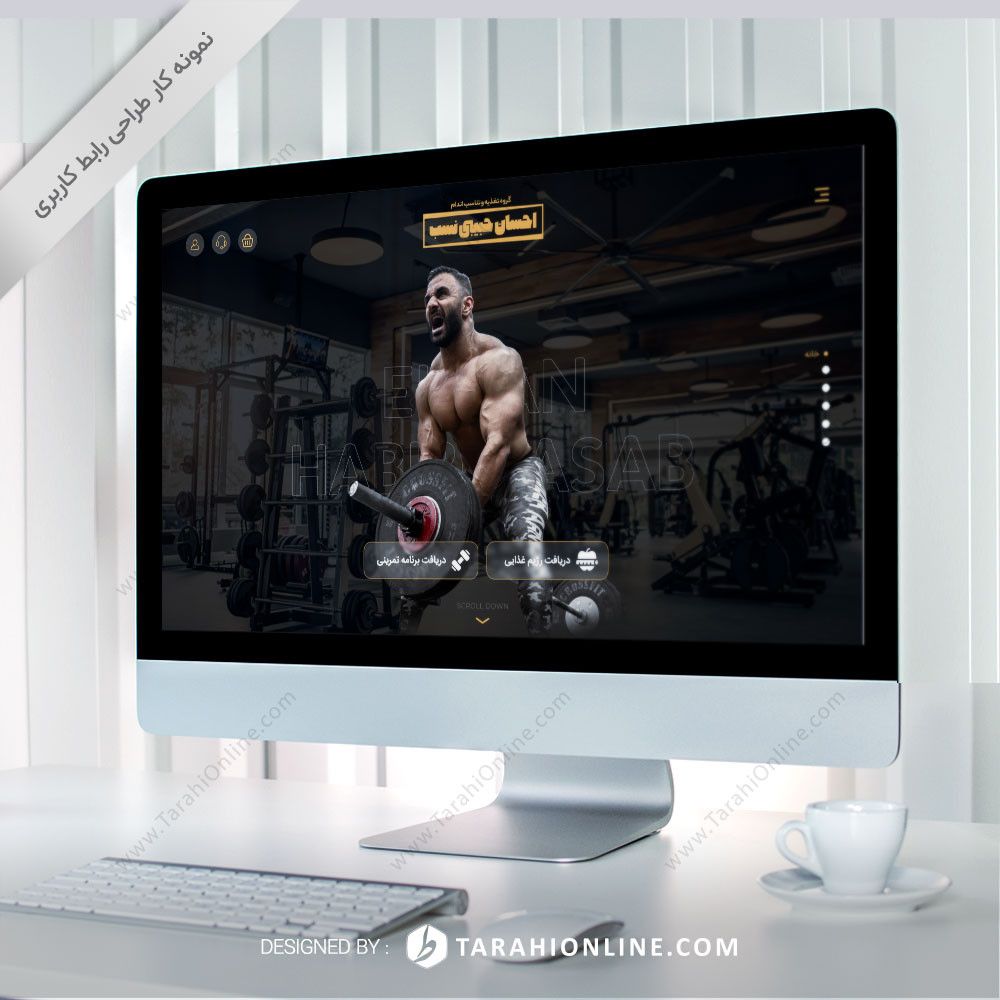 طراحی رابط کاربری سایت احسان حبیبی نسب